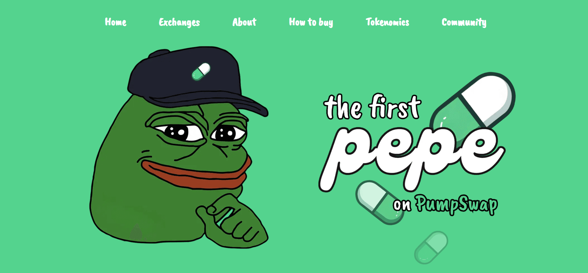 PepePump landing page project screenshot