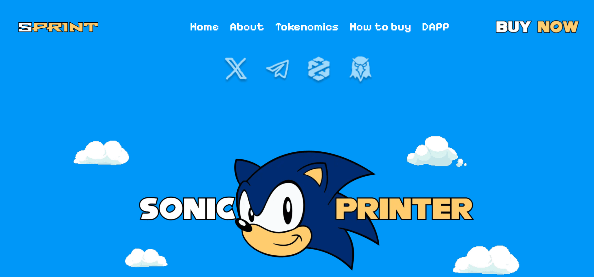 Sonic Printer landing page project screenshot